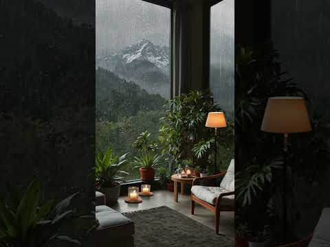 Cozy Nook in thunderstorm 🌧️🏞️ #relax #rain #vibe #thunder