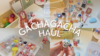 gacha haul  ❥❥ 39個集まったガチャガチャを開封してひたすら収納する動画🌼 | サンリオ | ミニチュア | ちいかわetc....