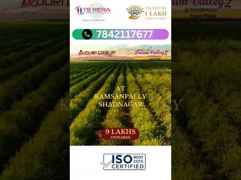 Dream Valley-2 by Aduri Group offers 50 Acres of Farmlands #shorts #youtube #trending #realestate