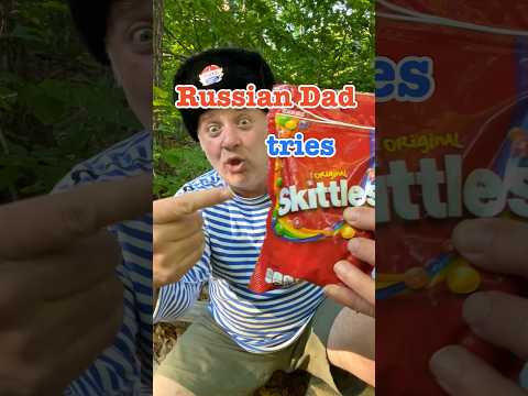 Russian Dad Tries Skittles #crazyrussiandad #skittles #taste #russian #russia #american #usa #food