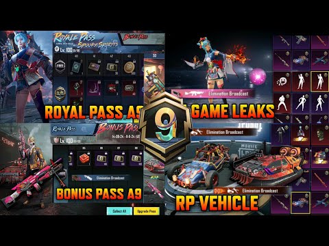 A9 Royale Pass 3D Leaks| 1 To 100Rp Leaks | Bonus Rp A9 | Rp Vehicle Skin | A9 Rp Upgrade