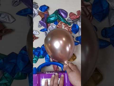 Rosegold balloon inflating #balloons