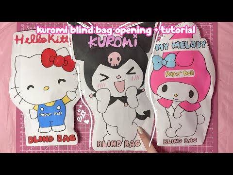 kuromi paper doll blind bag 💜 | ASMR | tutorial | sanriolve