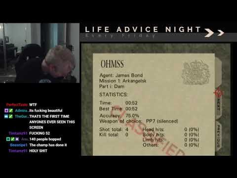 GOLDENEYE N64 - DAM AGENT 0:52 - UNTIED WORLD RECORD