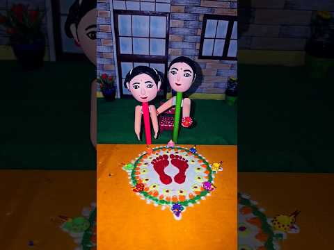 Anaya ki rangoli kis ne kharab kar di #clayart #emotional #emotionastory #emotional #ytshorts