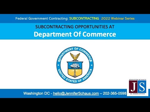 Sub-Contracting Opportunities at Department of Commerce - DOC