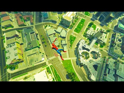 GTA 5 Spiderman Epic Jumps Compilation(GTA V Fails Funny Moments) 18