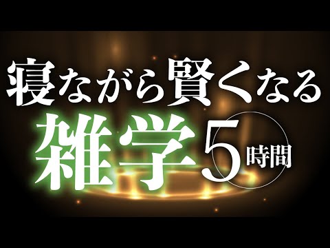 【睡眠導入】寝ながら賢くなる雑学5時間【合成音声】