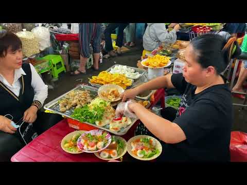 Amazing Vietnamese Street Food in Da Nang Market (Chợ Cồn) 🇻🇳 🍜🥘🥗