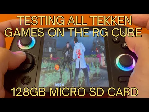 Trying all Tekken Games on the RG CUBE 128 gb Micro SD Card | July 2024 #whattmeter #anbernic #games