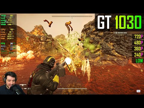 GT 1030 - Helldivers 2 - It's terrible, but I still had fun!