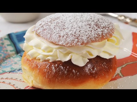 Cream Buns Recipe Demonstration - Joyofbaking.com