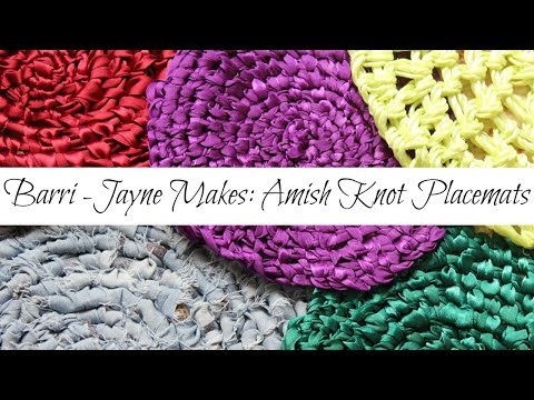 How to make Amish knot Trivets/Placemats (toothbrush rag rug)- Tutorial