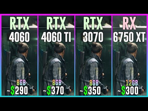 RTX 4060 vs RTX 4060 TI vs RTX 3070 vs RX 6750 XT - Test in 25 Games