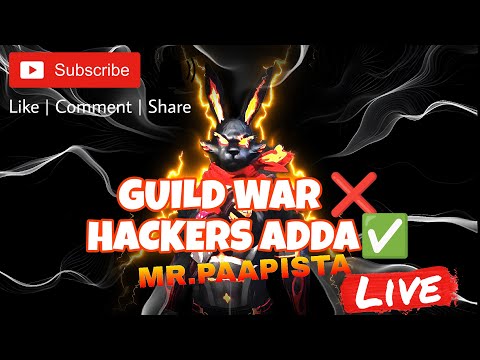 FREE FIRE LIVE 😎GUID WAR ❌ HACKERS ADDA✅ | #freefirelive #gyangaming #nonstopgaming #shorts #kannada