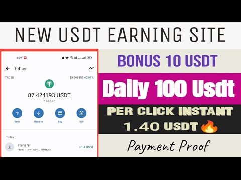 New USDT Earning Platform | Registration Bonus $10 | USDT mall income site | Online income