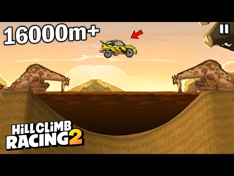 Hill Climb Racing 2 - SAVANNA 16146m on RALLY CAR | GamePlay