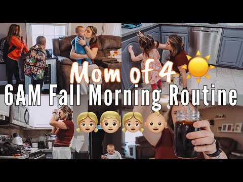 6 AM FALL MORNING ROUTINE OF A MOM OF 4 KIDS | NOVEMBER | MARCHPOWER | DAY IN THE LIFE | MEGA MOM