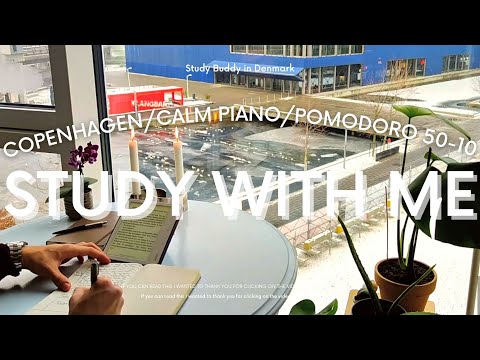 2 HOUR STUDY WITH ME | COPENHAGEN | Calm Piano | POMODORO 50/10 | Study Buddy