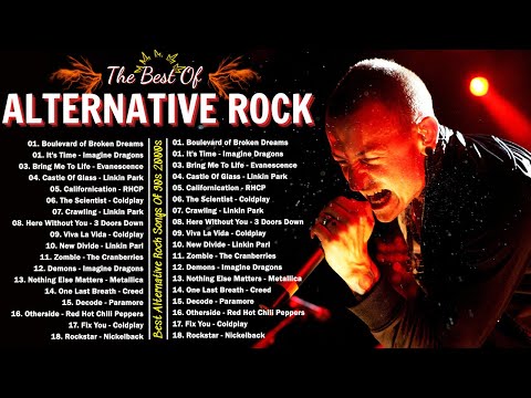 Alternative Rock 90s 2000s Hits - Linkin park, Coldplay, Creed, AudioSlave, Nickelback, Evanescence