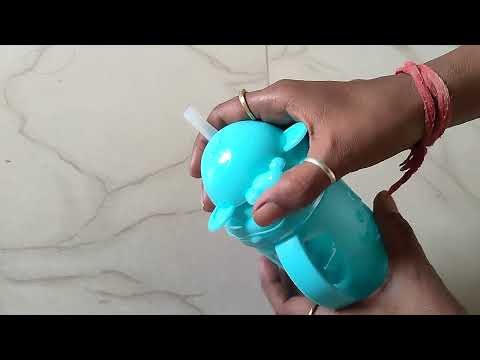 Baby Pink Sipper Cup with Twin Handle | Anti-Spill Sippy Straw Cup for Kids |  Water Bottle