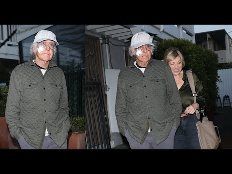 Larry David Steps Out For Dinner With Wife Ashley Underwood With A Bandage Under His Right Eye!