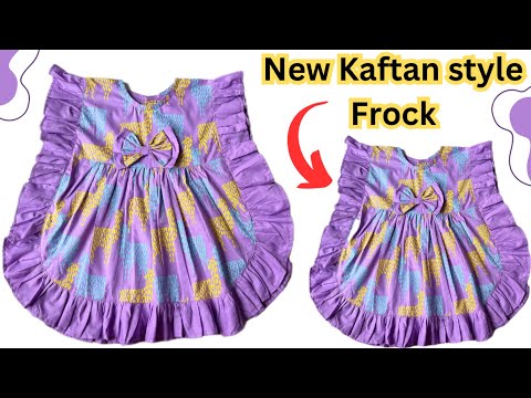 Kaftan style Baby Frock || How to Cut And Stitch Baby Kaftan Dress