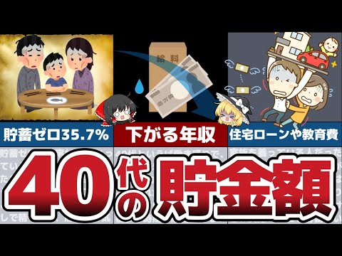 悲報！40代の平均貯金額がヤバすぎる？貯蓄ゼロの人がなんと⁉︎貧乏まっしぐら【節約 貯金】