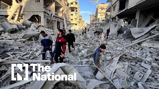 Aftermath of Israeli strike on residential building in Gaza's Beit Lahia