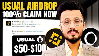 $100 Airdrop Claim on Binance || USUAL Launchpool Airdrop || Binance usual launchpool