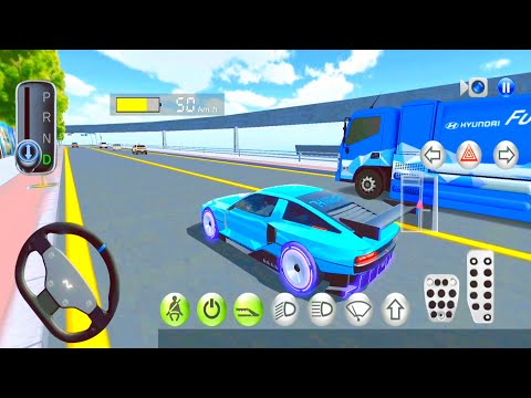 3D Car Driving Simulator - 3D car vs Bullet Train Statin #17 - 3D car Android Gameplay