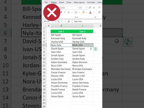 Compare Lists in Excel and Spot Differences