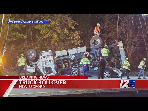 Person injured after rollover crash on I-195 in New Bedford