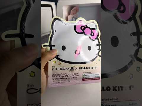 Trying the hello kitty face mask #beautyproducts #skincare #skincarefridge