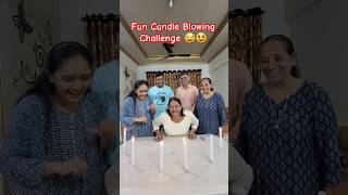 Candle Blowing Fun Family Challenge #shorts