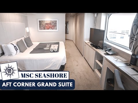 MSC Seashore | Aft Corner Aurea Grand Suite Full Walkthrough Tour | 2024 | 4K