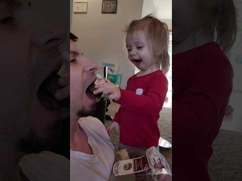 dad needs a refill on his doughnut  #toddler #girldad #donuts #feeding #reload #dadslittlehelper