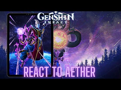 Genshin impact react to Aether as beerus | Super saiyan Goku | Dragonball heroes | Gacha life 2