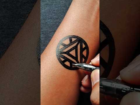 "Iron Man's Arc Reactor Tattoo on Wrist | Avengers Inspiration".....#tattoo #marvel #ironman #shorts