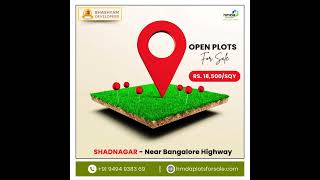 Open plots for sale in Shadnagar, Hyderabad, Near Bangalore Highway #openplots #newpost #shorts