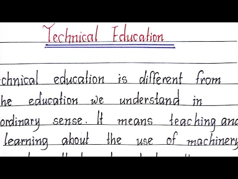 Importance of Technical Education ||  Essay Writing  in English || Writeology TV