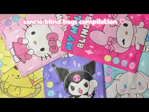 SANRIO blind bags compilation 🩷 | ASMR paper crafts | sanriolve