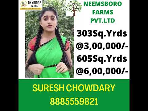 *303Sq.Yrds@/-*3 LAKHS *605Sq.Yrds@6 LAKHS* Near Hyderabad #telangana #neemsboro 8885559821