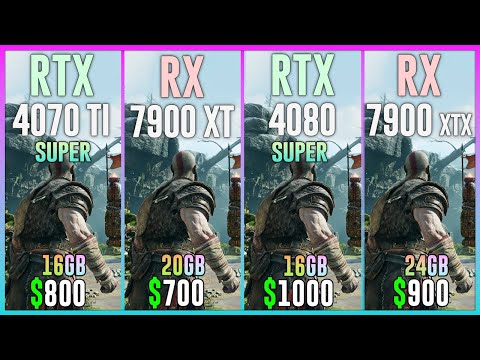 RTX 4070 TI SUPER vs RX 7900 XT vs RTX 4080 SUPER vs RX 7900 XTX - Test in 20 Games