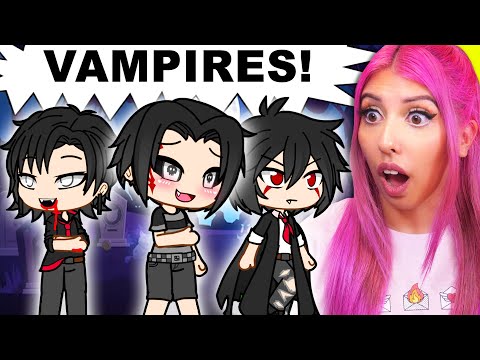 Living With 3 Vampires 🦇 (Gacha Club Life Mini Movie Reaction)