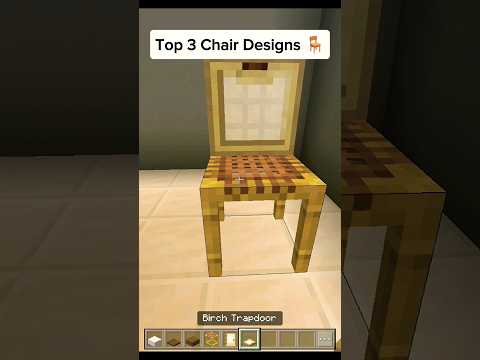 Top 3 Chair Designs | #shorts #minecraft