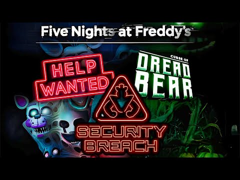 FNAF VR Help Wanted + Curse of Dreadbear DLC & FNAF Security Breach | ALL ENDINGS | No Commentary