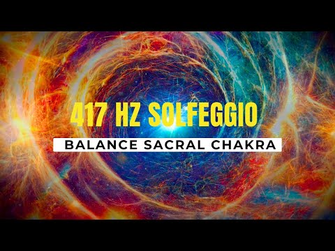 417 Hz Solfeggio Frequency: Heal & Balance Sacral Chakra | Dark Screen At 5 Minutes