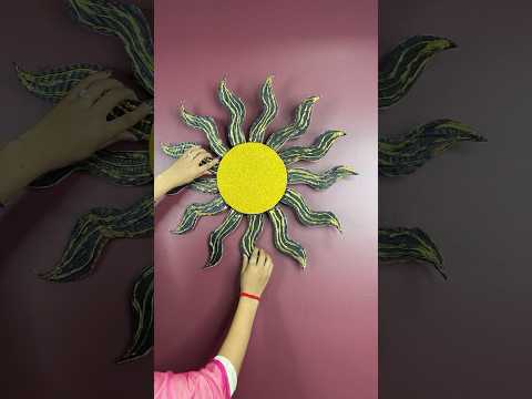 Creative Sunflower Wall Decor Craft using Cardboard #short #reel #viral #youtubeshort #trending #diy