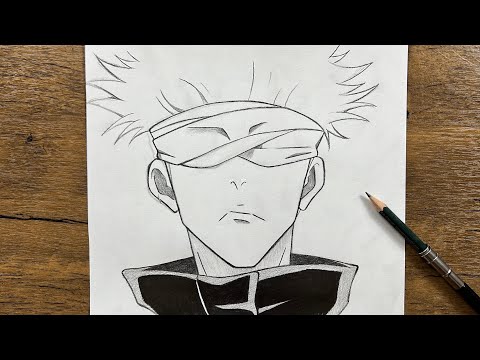 How to draw gojo satoru step-by-step [ jujutsu kaisen ] art tutorial